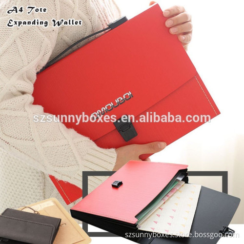 custom plastic file folder briefcase with a4 size ,pp,pvc, leather